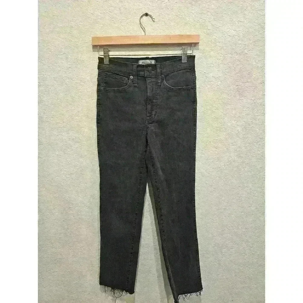 Madewell Stovepipe Black/gray size 24